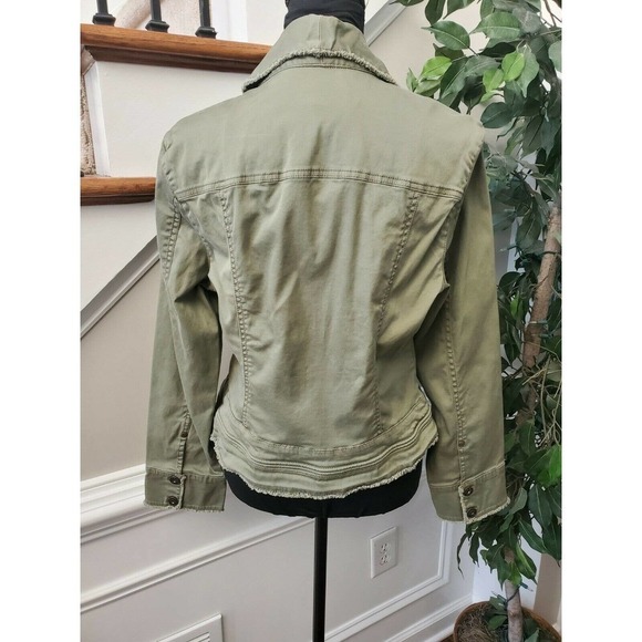 Jones Wear Jeans Women's Green Cotton Long Sleeve Button Casual Jacket - Picture 8 of 13